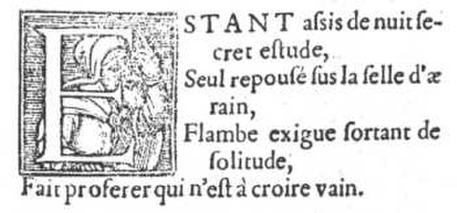 Century I, Quatrain 1 in the 1555 Lyon Bonhomme edition