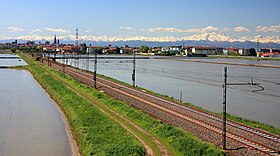 Szemléltető kép a Torinótól Milánóig tartó szakaszról