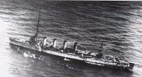 The damaged Austro-Hungarian cruiser Novara after the Battle of the Strait of Otranto. Novaral.jpg