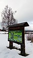 Čeština: Informační tabule naučné stezky Knížecí stolec u rybníka Olšina u Horní Plané, okres Prachatice, Jihočeský kraj. English: Information board at Olšina, a pond in Český Krumlov District, South Bohemian Region, Czechia.