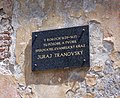 Memorial plaque to Jerzy Trzanowski at Orava Castle