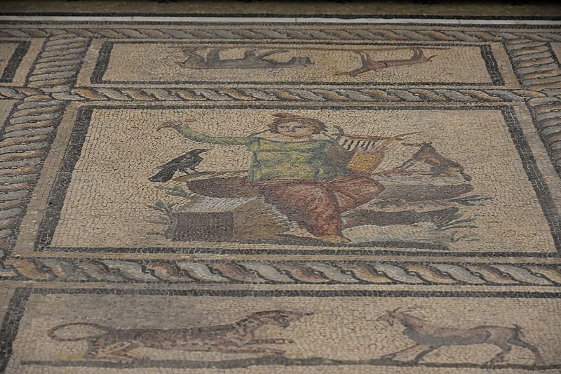 File:Orpheus Mosaic from Miletus, ca. 200 CE, Pergamon Museum, Berlin (4) (39513959494).jpg