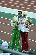 Bronzemedaillengewinnerin Anna Olichwierczuk, spätere Anna Jesień (rechts)