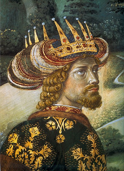 Detail from The Middle King by Benozzo Gozzoli, in the Magi Chapel of Palazzo Medici-Riccardi, Florence, 1459–1461. It is widely believed to represent