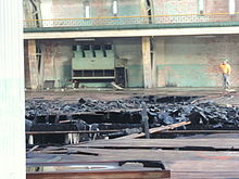 Fire burned through drill floor