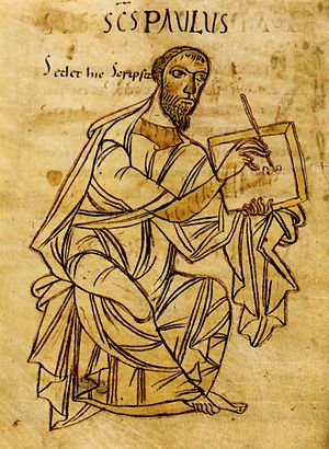 A much rarer author portrait of St Paul C9th, ...