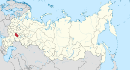 Die ligging van Penza-oblast in Rusland.