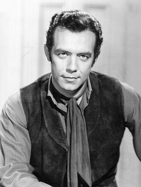 Pernell Roberts as Adam Cartwright in a publicity still for Bonanza, 1959