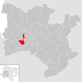 Poloha obce Persenbeug-Gottsdorf v okrese Melk (klikacia mapa)