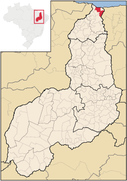 Localização de Luís Correia no Piauí