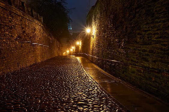 Street Pikk Jalg in Tallinn, Estonia