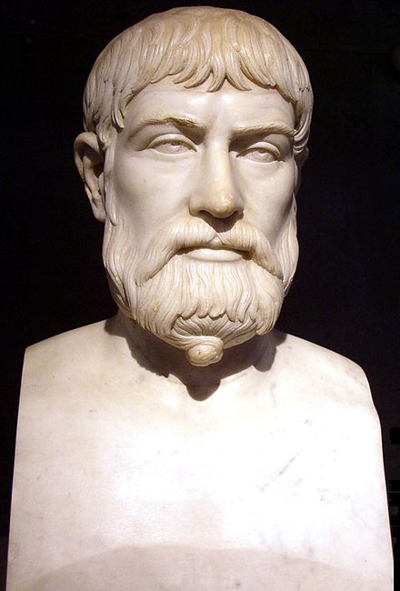 Pindar, Roman copy of Greek 5th century BC bust (Museo Archeologico Nazionale, Naples)