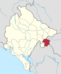 Lage der Gemeinde in Montenegro