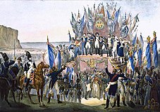 Charles Motte (1829) nach Victor-Jean Adams Original: Die erste Auszeichnungszeremonie der Ehrenlegion bei Boulogne, 16. August 1804