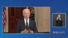 Fichier:Le président Biden et le vice-président Harris s'adressent à la nation sur le verdict du procès Derek Chauvin.webm