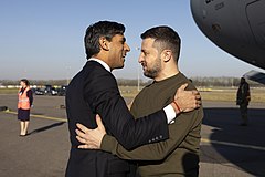 Prime Minister Rishi Sunak greets Volodymyr Zelenskyy (52676903823).jpg