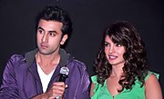 Chopra and Ranbir Kapoor at the launch of the movie Barfi! (5 July 2012)