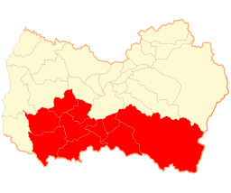 Plassering av Colchagua-provinsen innanfor O'Higgins-regionen