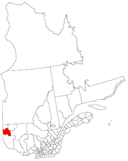 Localización de Rouyn-Noranda en Quebec.