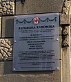 Tablica upamiętniająca proklamację Republiki Radomskiej