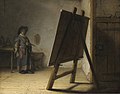 Художник в мастерской, Рембрандт, 1628