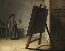 De schilder in zijn atelier