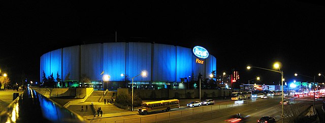 Rexall Place at night