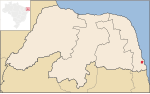 Localização de Vila Flor no Rio Grande do Norte