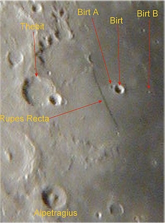 Taken with Olympus digital camera using 4.5" telescope. Since this is a telescopic view, this image is inverted. Rupes Recta.jpg