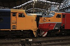 S306 nose to nose with A66 on a tour to Quambatook at Southern Cross on 6 March 2021