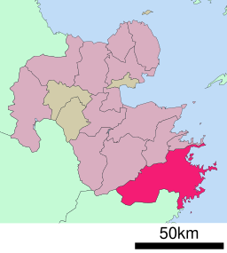 Saikis läge i Ōita prefektur