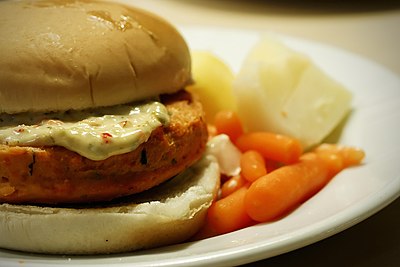 Salmon burger