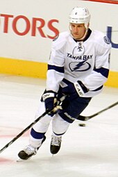 Salo with the Lightning in October 2013 Sami Salo TB Lightning.jpg