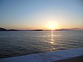 The sun setting over the San Juan Islands in Washington