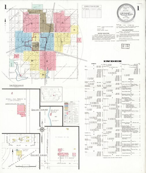 File:Sanborn Fire Insurance Map from Grinnell, Poweshiek County, Iowa. LOC sanborn02673 008-1.tiff