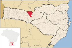 Localização de Água Doce em Santa Catarina