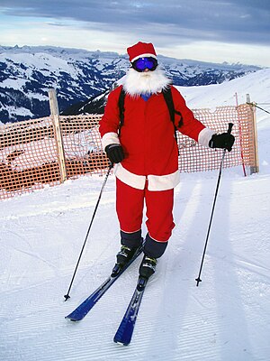 Santa Clause is skiing in Adelboden.JPG