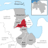 Location of the city of Schortens in the district of Friesland