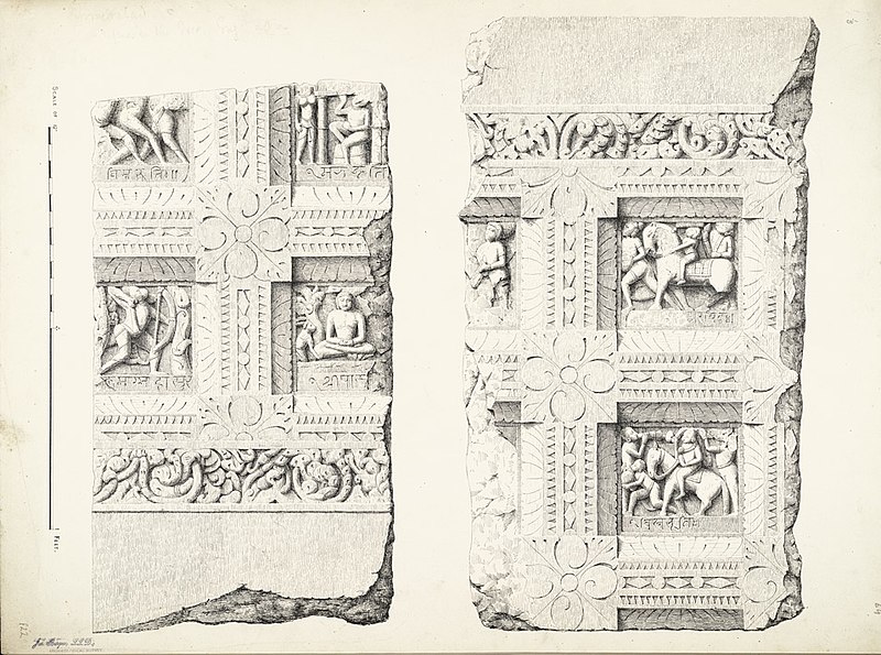 File:Sculpture ruins at a village near Ahmedabad Gujarat, 1884 sketch.jpg