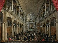 Interior of the St. Charles Borromeo Church in Antwerp label QS:Len,"Interior of the St. Charles Borromeo Church in Antwerp"