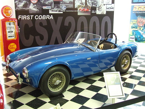 The first AC Cobra, CSX2000, at the Shelby Museum