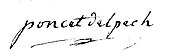 signature de Jean-Baptiste Poncet-Delpech