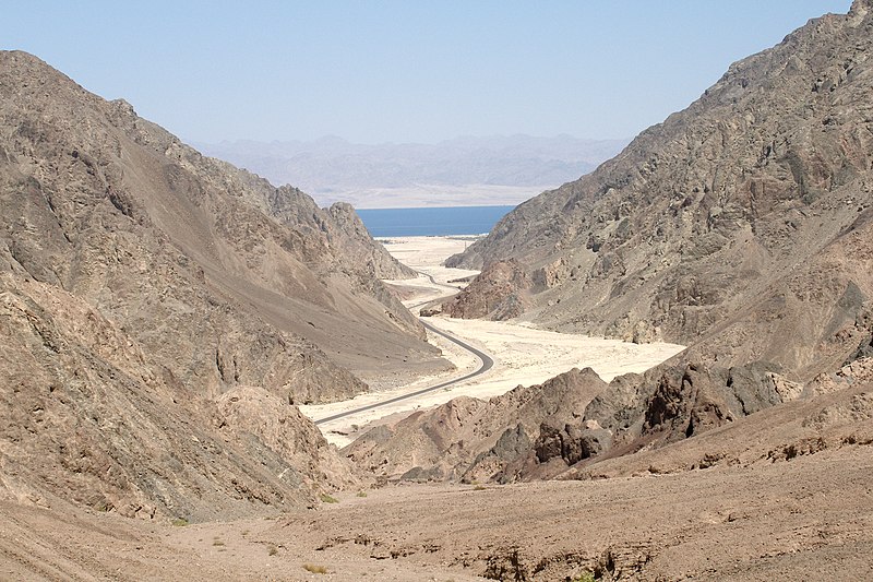 File:Sinai, Egypt, Canyon through the mountains, majestic desert landscape.jpg