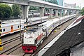 Kereta api Sribilah saat tiba di Stasiun Medan