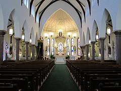 View up the nave to the sanctuary