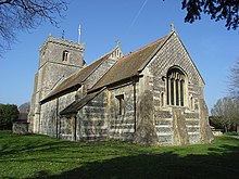 The former priory church: St Mary's, Upavon, begun in the 13th century St Mary's, Upavon - geograph.org.uk - 396827.jpg