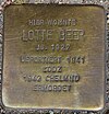 Stolperstein Bartelsstrasse 72 (Lotte Beer) in Hamburg-Sternschanze.JPG