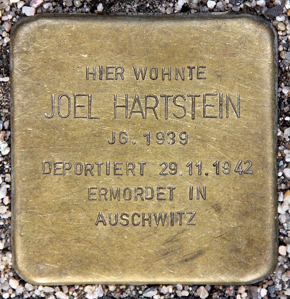 File:Stolperstein Bartningallee 7 (Hansa) Joel Hartstein.jpg