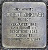 Stolperstein Grindelallee 62 (Herbert Zinkower) Hamburg-Rotherbaum.jpg