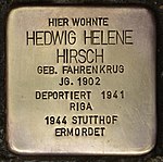 Pedra de tropeço para Hedwig Helene Hirsch (Kiel) .jpg